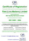 fleet iso 14001 certificate